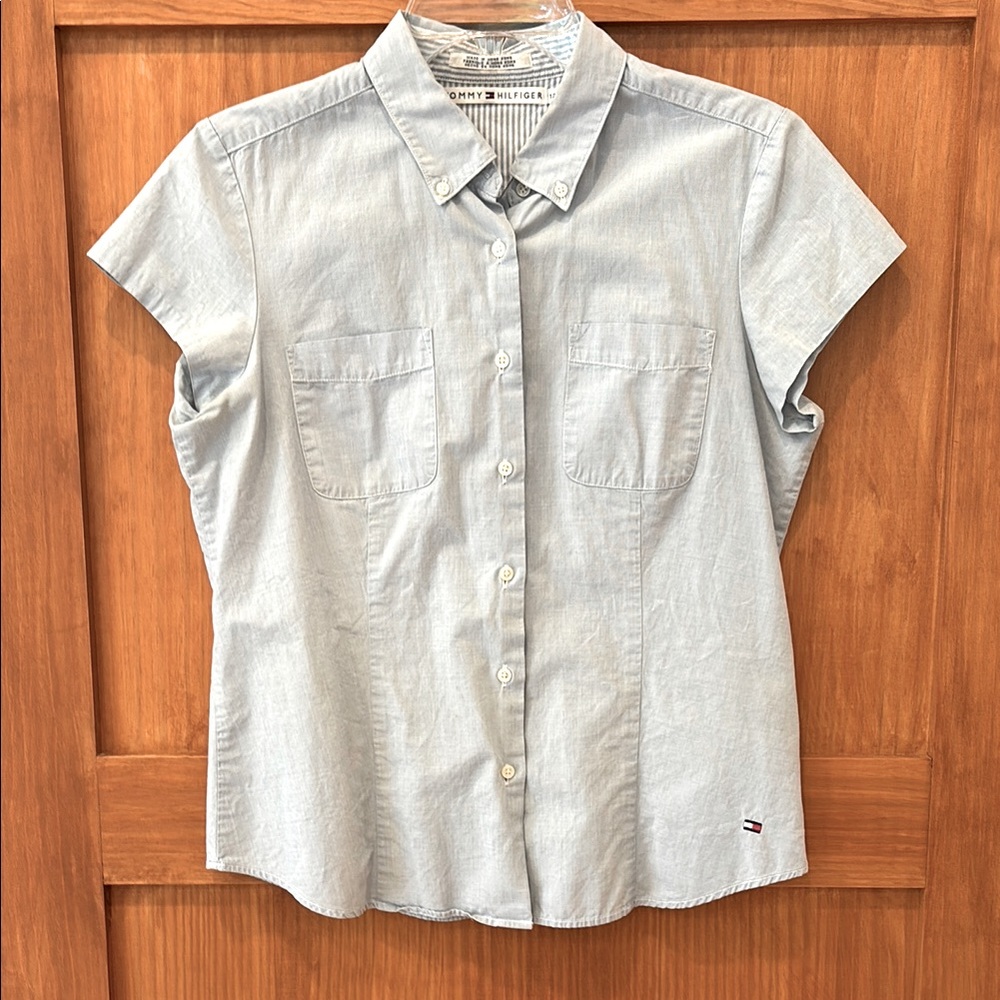 Tommy Hilfiger Light Blue Button-Up Shirt